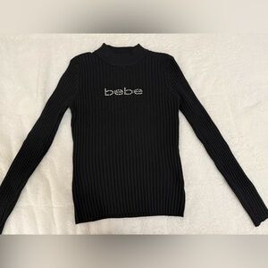 Bebe Black Ribbed Sweater